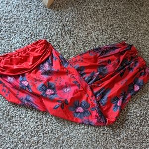 Red bohemian pants